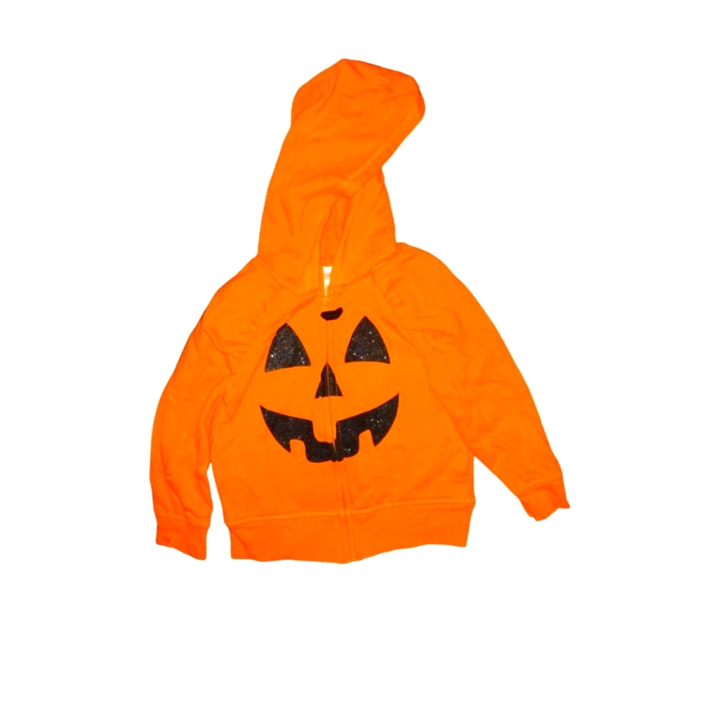 Halloween Vat & Jack Orange Pumpkin Hoodie Size 18M